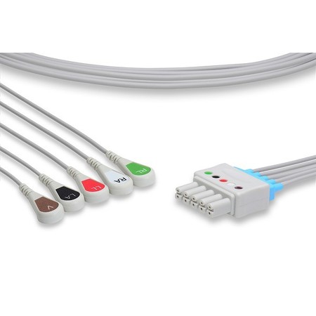 CABLES & SENSORS Mindray Datascope Compatible ECG Leadwire - 5 Leads Snap (Grouped) LR5-90S0